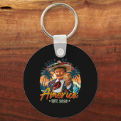 Retro Golf van de VS Amerika EST 2025 Amerikaanse  Sleutelhanger (Voorkant)