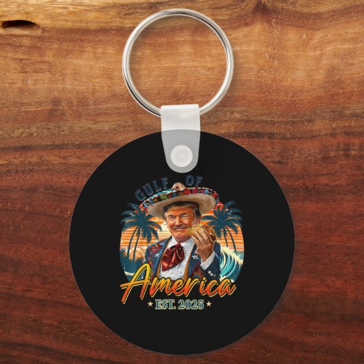 Retro Golf van de VS Amerika EST 2025 Amerikaanse  Sleutelhanger (Voorkant)