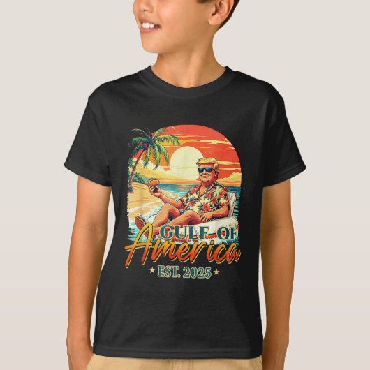 Retro Golf van de VS Amerika EST 2025 Amerikaanse  T-shirt (Voorkant)