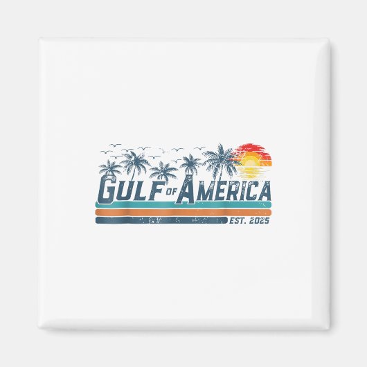 Retro Golf van de VS Amerika EST 2025 Golf Mexico  Magneet (Voorkant)