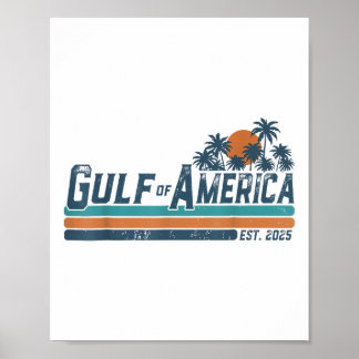 Retro Golf van de VS Amerika EST 2025 Golf van Mex Poster