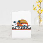 Retro Golf van de VS Amerika EST 2025 Strandzomer Kaart (Gele Bloem)