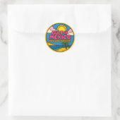 Retro Golf van Mexico Beach Zomer Ronde Sticker (Tas)