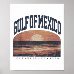 Retro Golf van Mexico EST 1550 Man Vrouwen Retro V Poster