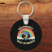Retro Golf van Mexico Grappige Dolfijn 1 Sleutelhanger (Voorkant)