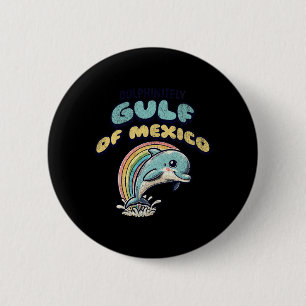 Retro Golf van Mexico Grappige Dolfijn Ronde Button 5,7 Cm