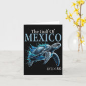 Retro Golf van Mexico Turtle Kaart (Gele Bloem)