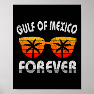 Retro Golf van Mexico voor altijd strand Golf me Poster