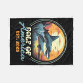 Retro Golf van Verenigde Staten 2025 Amerikaanse v Fleece Deken (Voorkant (Horizontaal))