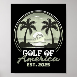 Retro Golf van Verenigde Staten 2025 Amerikaanse v Poster