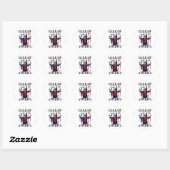 Retro Golf van Verenigde Staten 2025 Amerikaanse v Ronde Sticker (Vel)