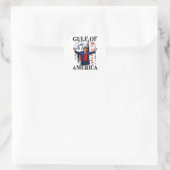 Retro Golf van Verenigde Staten 2025 Amerikaanse v Ronde Sticker (Tas)