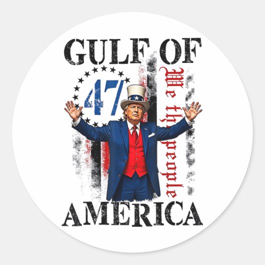 Retro Golf van Verenigde Staten 2025 Amerikaanse v Ronde Sticker (Voorkant)