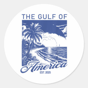 Retro Golf van Verenigde Staten 2025 Amerikaanse v Ronde Sticker