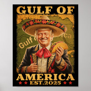 Retro Golf van Verenigde Staten Mexico Grappig Tru Poster