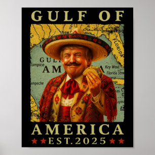 Retro Golf van Verenigde Staten Mexico Grappig Tru Poster