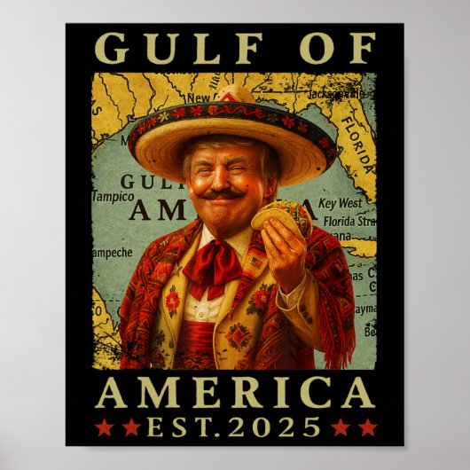 Retro Golf van Verenigde Staten Mexico Grappig Tru Poster (Voorkant)