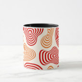 Retro Golfachtig Abstract Patroon Mok (Midden)