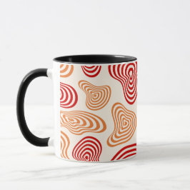Retro Golfachtig Abstract Patroon Mok