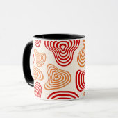 Retro Golfachtig Abstract Patroon Mok (Voorkant links)