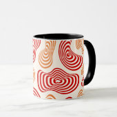 Retro Golfachtig Abstract Patroon Mok (Voorkant rechts)