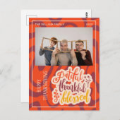 Retro golfbewegingen dankbaar gezegend foto  briefkaart (Voorkant / Achterkant)