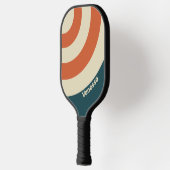 Retro Golfcirkel Streep met Naam Pickleball Paddle (Links)