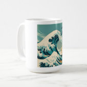 Retro golfdesign voor surfers koffiemok (Voorkant links)