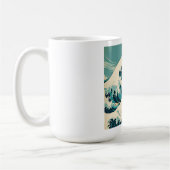 Retro golfdesign voor surfers koffiemok (Links)