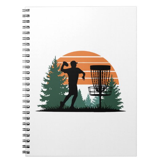 Retro  golfdisc spelen notitieboek (Voorkant)