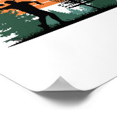 Retro golfdisc spelen poster (Hoek)