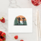 Retro  golfdisc spelen servet (Insitu)