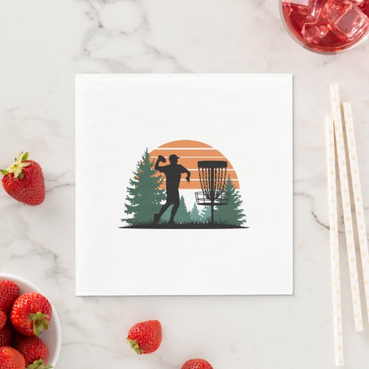 Retro  golfdisc spelen servet (Insitu)