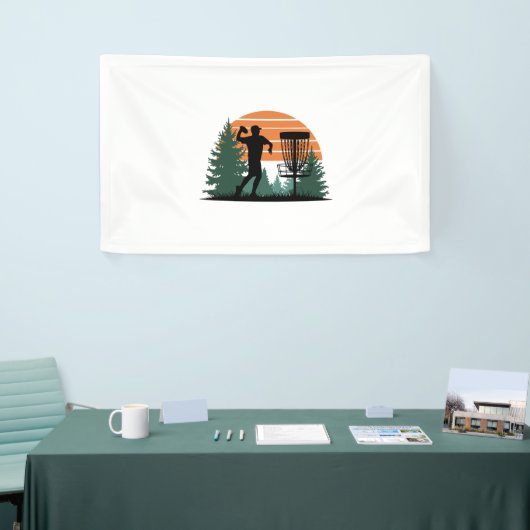 Retro golfdisc spelen spandoek (Beurs)