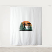 Retro  golfdisc spelen wandkleed (Voorkant)