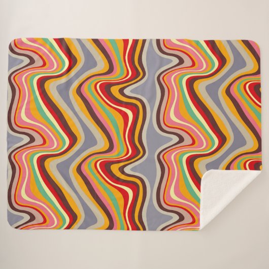 retro-golfdisco sherpa deken (Voorkant (horizontaal))