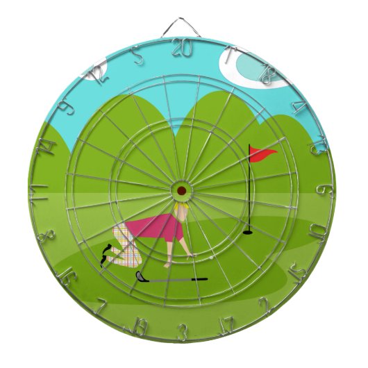 Retro Golfe Dart Board Dartbord (Voorkant)