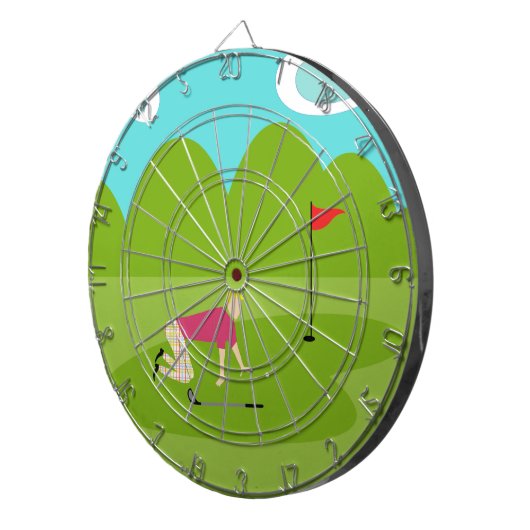 Retro Golfe Dart Board Dartbord (Voorkant Rechts)