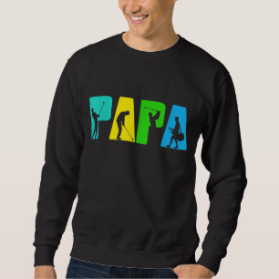 Retro Golfen Papa Golfer. Golfgeschenken voor vade Trui