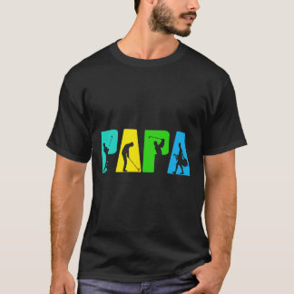Retro Golfende Papa Golfer Shirt. Golf Cadeaus Voo T-shirt