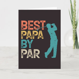 Retro Golfer - Best Papa by Par Kaart