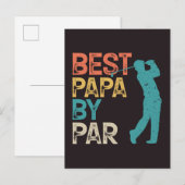 Retro Golfer - beste papieren van pas Briefkaart (Voorkant / Achterkant)