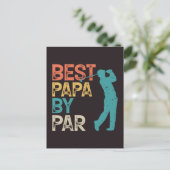 Retro Golfer - beste papieren van pas Briefkaart (Staand voorkant)