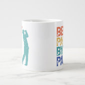 Retro Golfer - beste papieren van pas Grote Koffiekop (Voorkant)