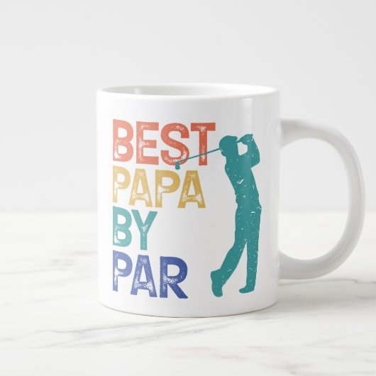 Retro Golfer - beste papieren van pas Grote Koffiekop (Rechts)