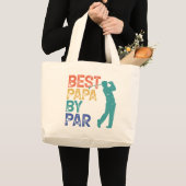 Retro Golfer - beste papieren van pas Grote Tote Bag (Voorkant (product))