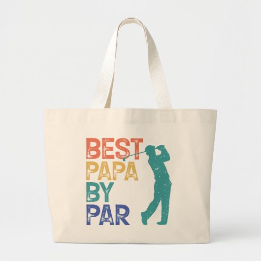 Retro Golfer - beste papieren van pas Grote Tote Bag (Voorkant)