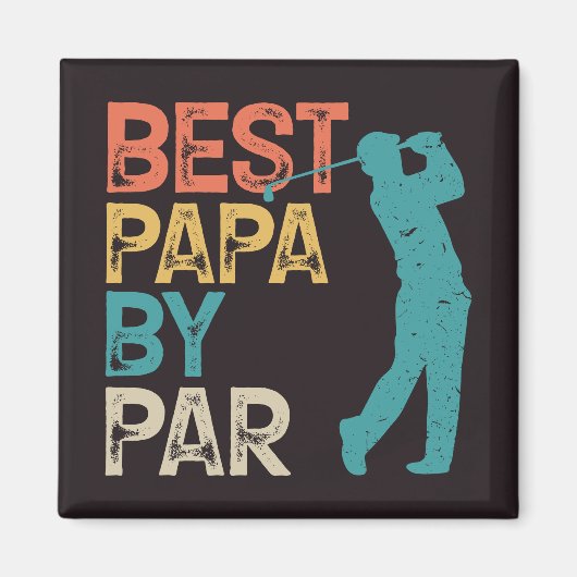 Retro Golfer - beste papieren van pas Magneet (Voorkant)
