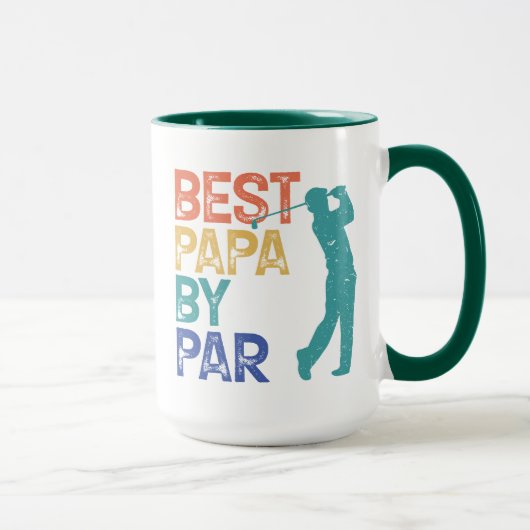Retro Golfer - beste papieren van pas Mok (Rechts)