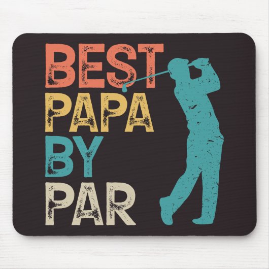 Retro Golfer - beste papieren van pas Muismat (Voorkant)